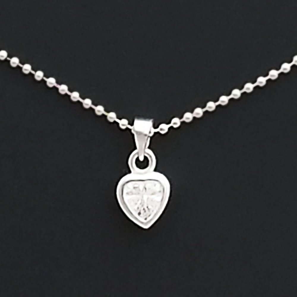 Anklet 925 Sterling Silver Chain and Heart Charm